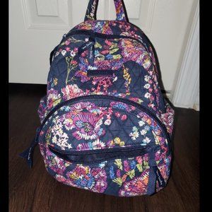 Vera bradley small backpack with matching cosmetic case